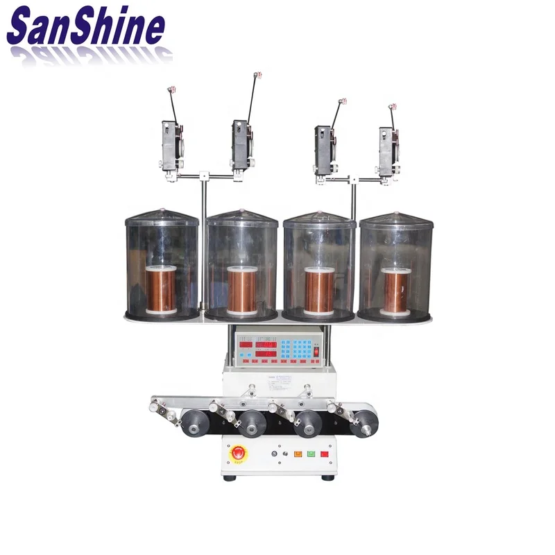 
Obverse four spindles filtering choke coil winding machine 
