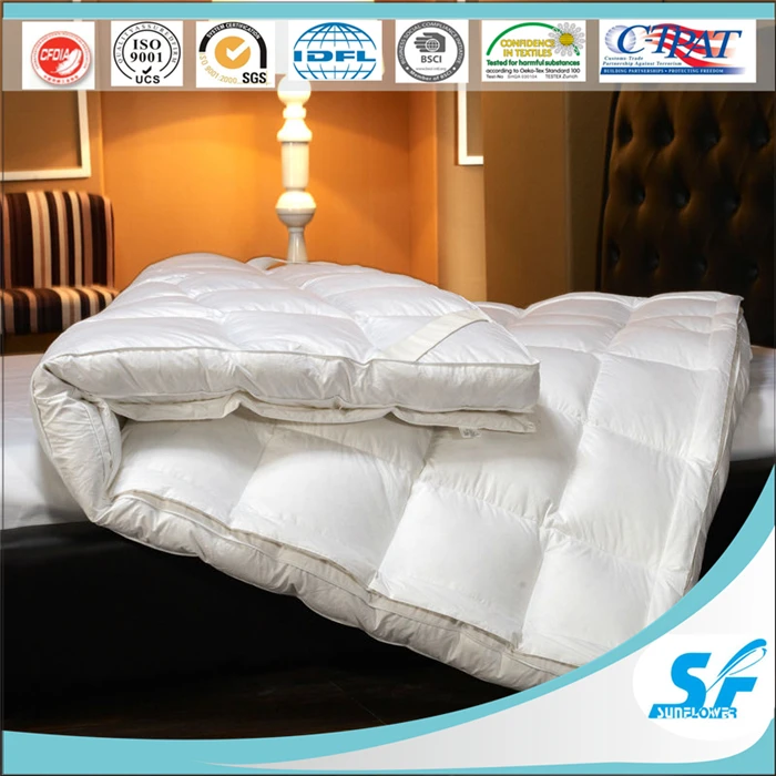 
double layer cotton mattress cover soft Down Feather Mattress Topper feather bed 
