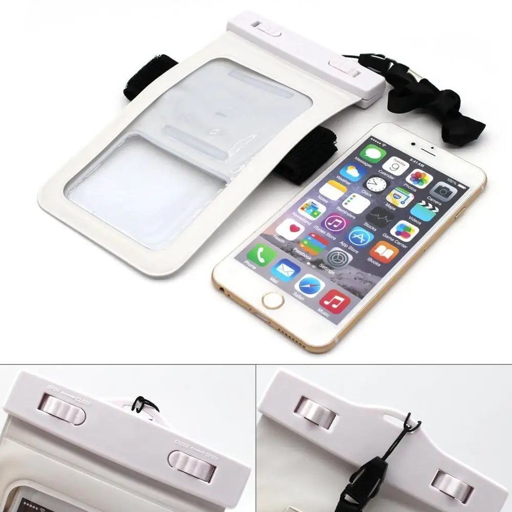Popular white colored custom waterproof pvc cell phone case