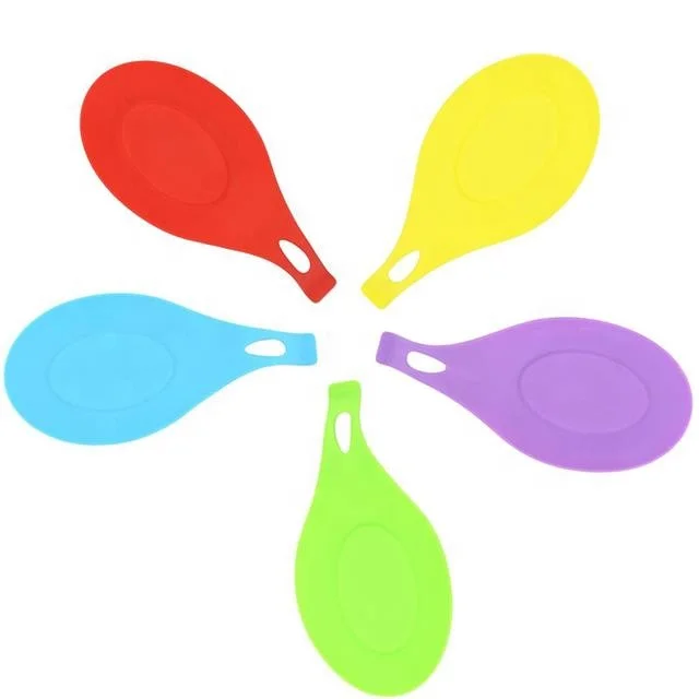 Кухонный термостойкий силиконовый коврик для ложки подставка посуды лопатка держатель пищевого