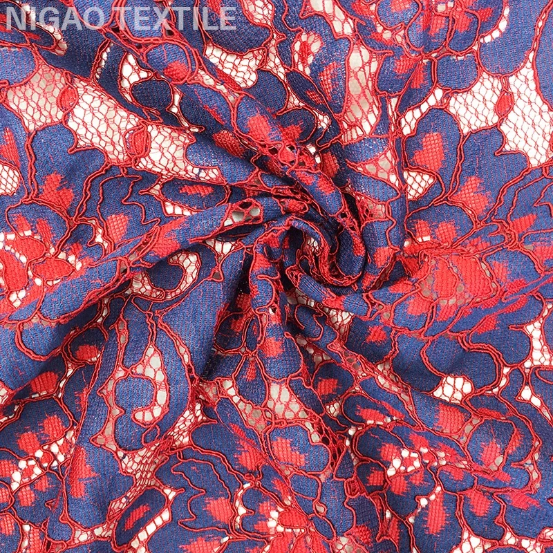 Модная нейлоновая и хлопчатобумажная трикотажная ткань в стиле ретро с цветочным узором, кружевная многоцветная ткань для кружевного платья, нижнего белья