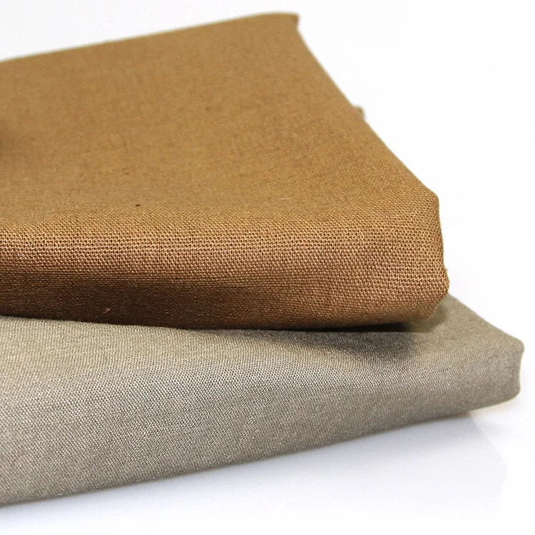 wholesale 100% linen fabric natural irish linen fabric Plain Dyed Plain Woven Linen Cotton Fabric