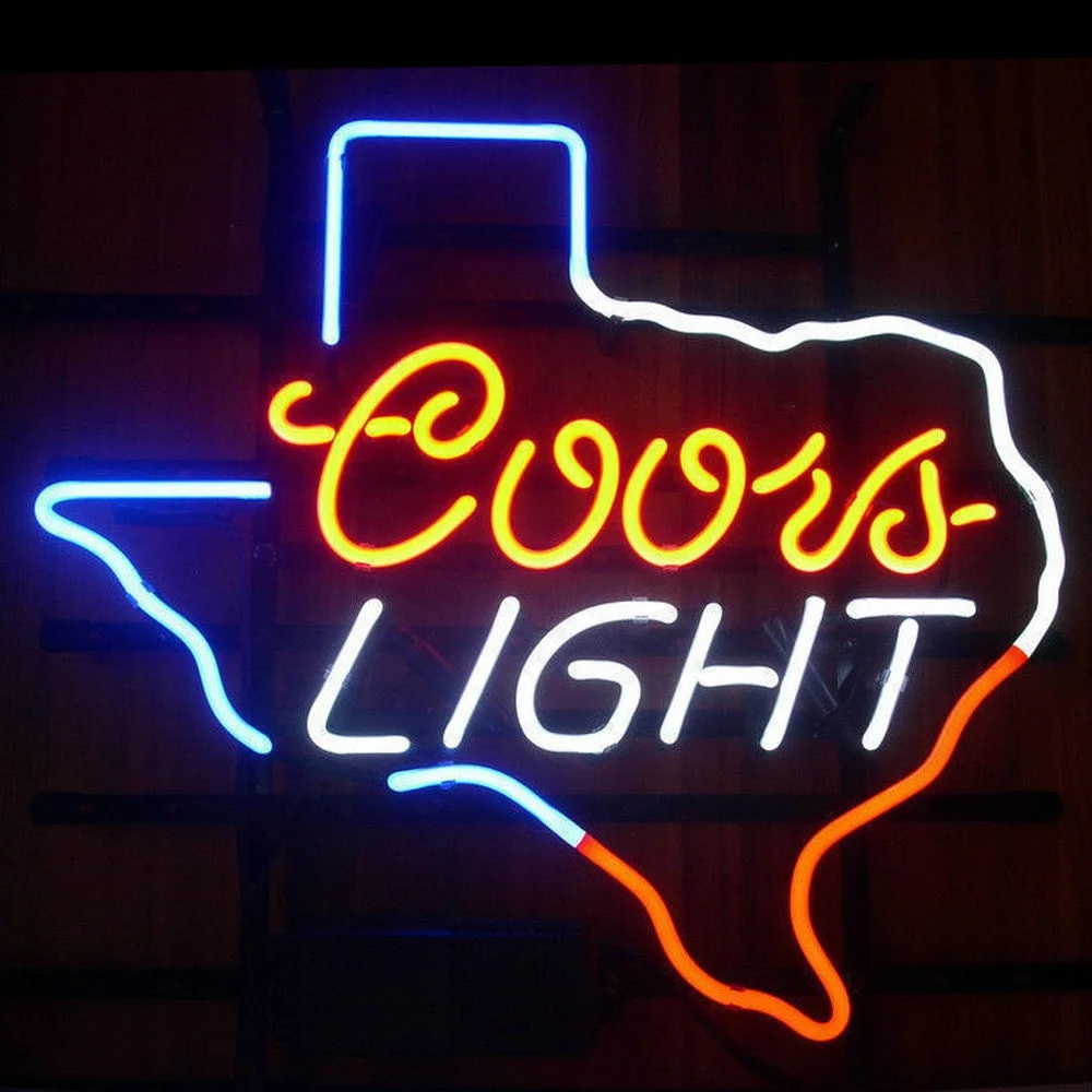 China oem factory drop shipping retro custom beer neon light signs brand logo beer neon light coors glass neon light
