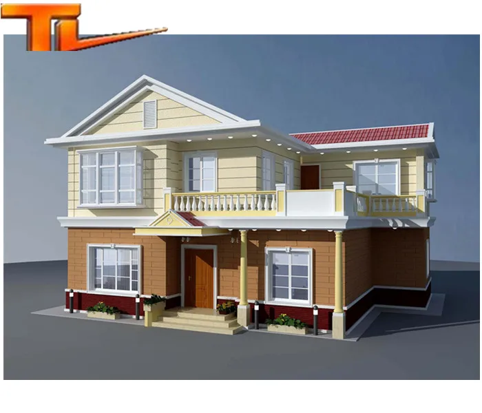 Light steel constructure prefabricated house villa