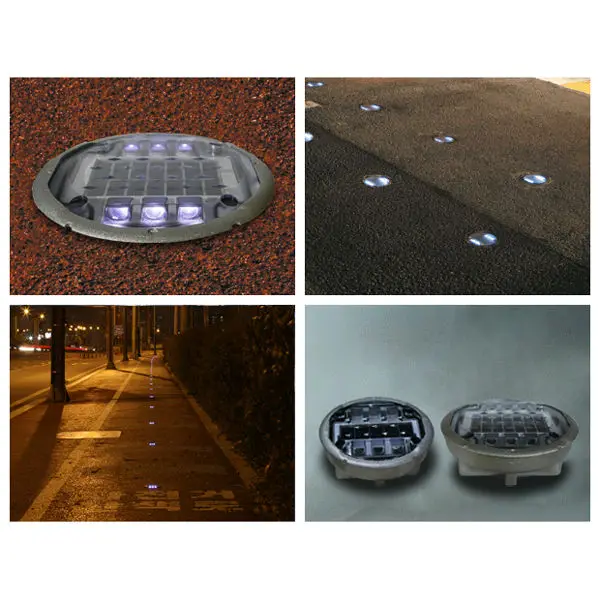 Aluminum Alloy Waterproof IP68 Burial Type Solar Powered (Charging) LED Cat Eye (Road Stud / Pavement Marker) MS-110