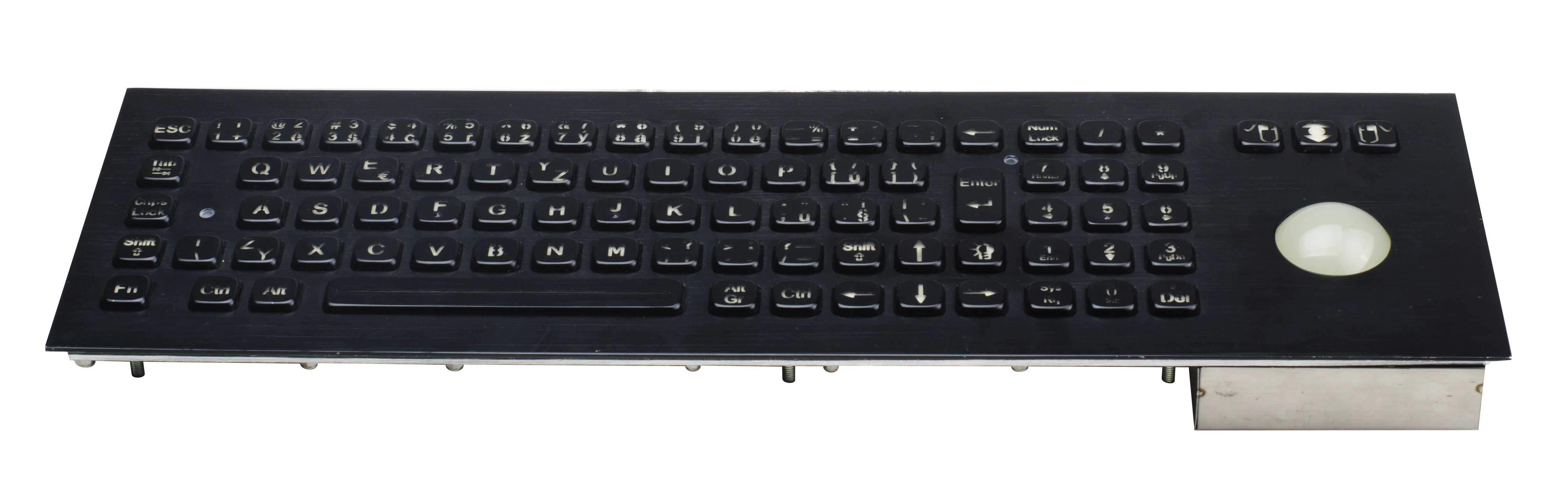  Динамическая Антивандальная промышленная клавиатура из нержавеющей стали с IP65 статическим номиналом 38 мм прозрачный механический трекбол модуля