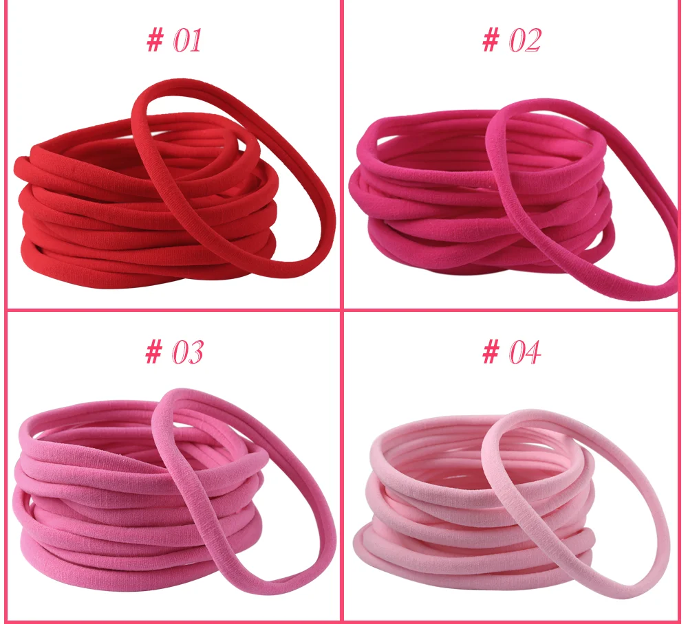 50pcs/lot , 1cm Mini Nylon Elastic Bands Girl Hair Accessories Kid Ponytail Holder Children Fashion DIY Handmade Headwear