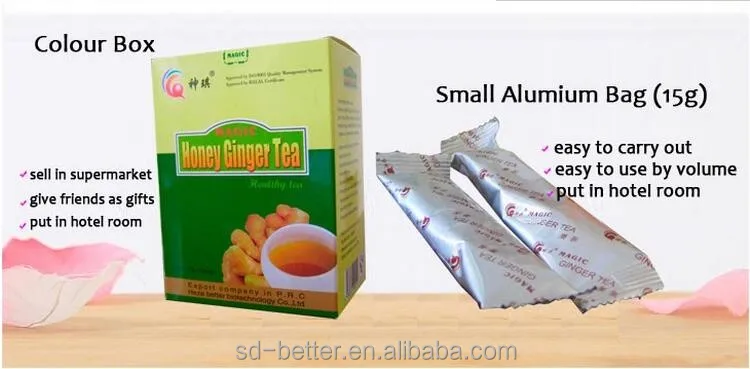 
Export hot sales instant ginger tea with honey/lemon/red dates/brown sugar 