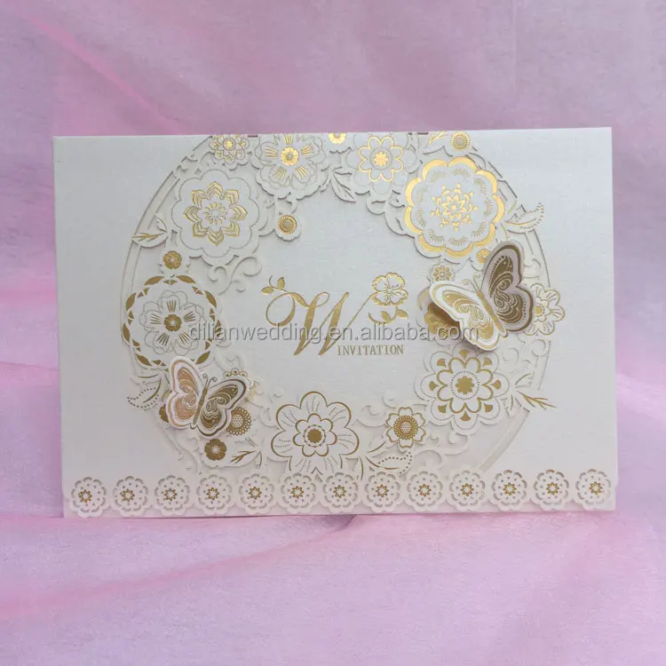
Butterfly and Floral invitation cards for christening 
