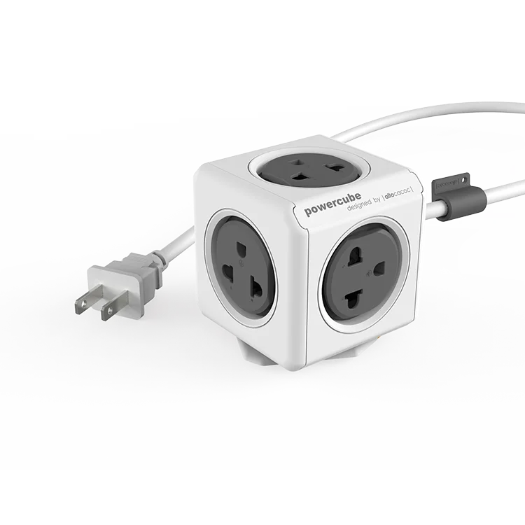 
Power plug table power cube with adhesive power on delay electrical outlet 