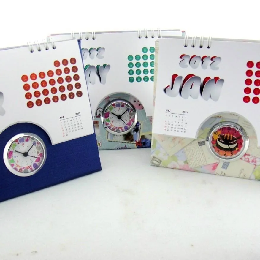 Custom Desk Calendar Printing Wholesale, Offset Printing OEM Design Spiral Binding Paper Calendar