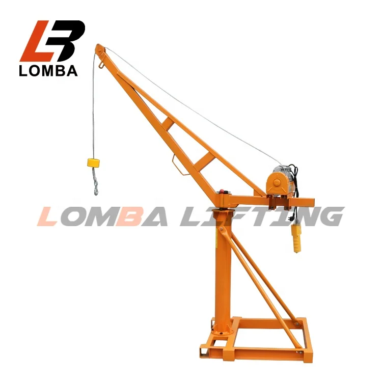 High quality 2000LB Mini Electric Winch 220v Pickup Truck Mounted Lifting Crane