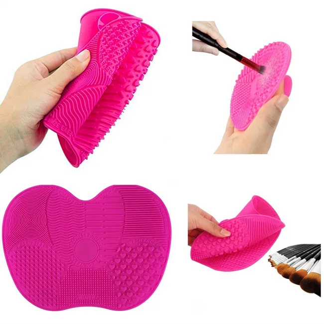 
2019 Best Seller Professional 2pc Silicone Makeup Brush Cleaner Cosmetic Brush Cleaning Mat for Sale 