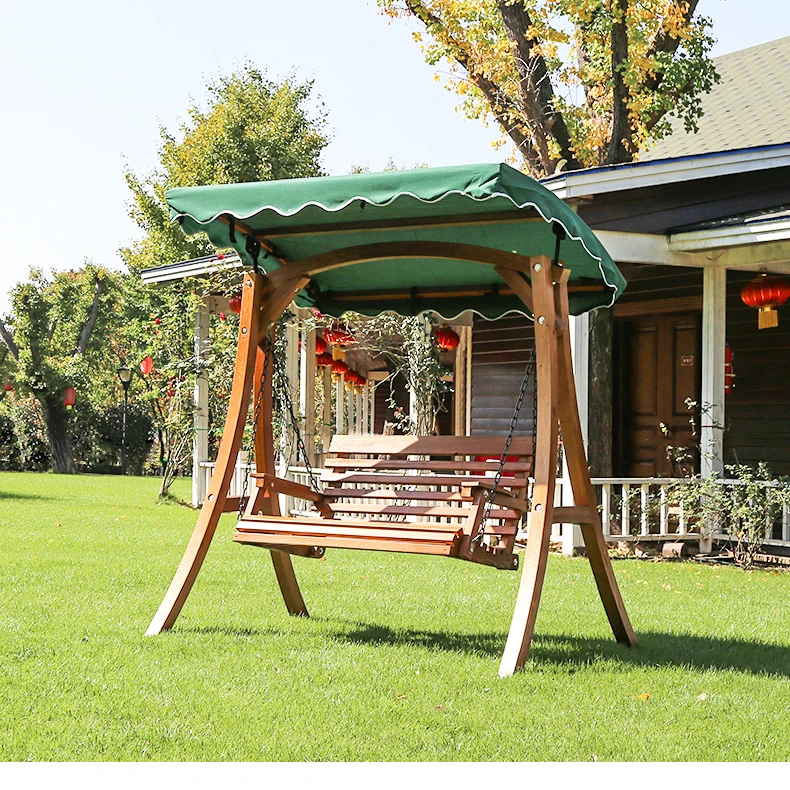 
Indoor outdoor furniture garden Hanging nest swing basket swing wooden swing chair with cushion and stand seat 