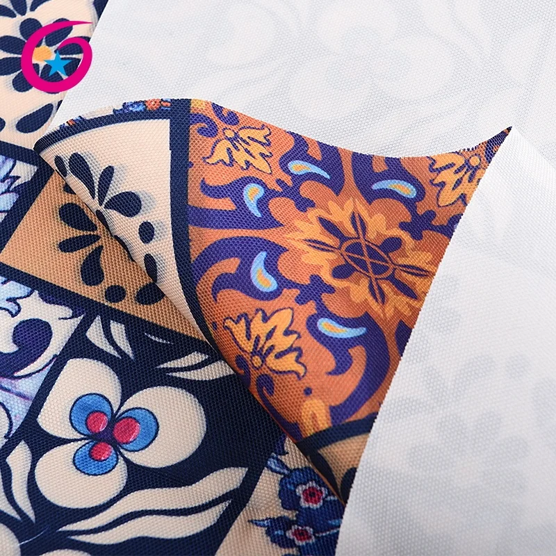 Transfer printed poly custom printed canvas fabric with floral