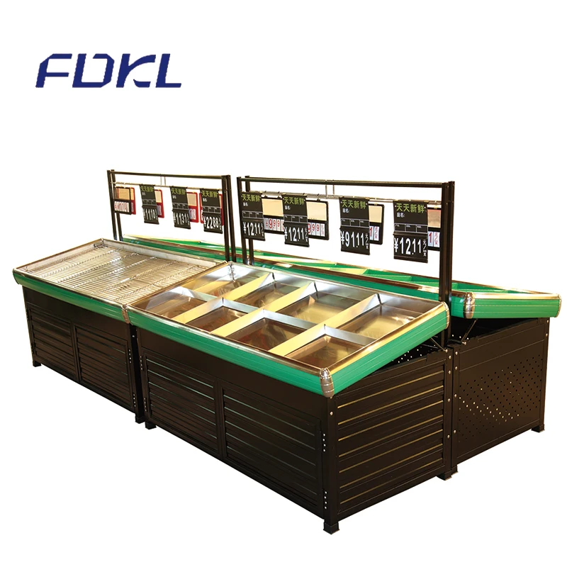 Заводская металлическая стойка для супермаркета демонстрация фруктов и овощей