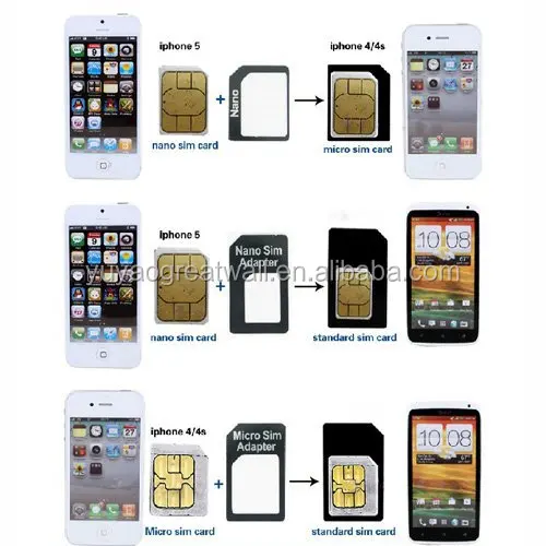 4 в 1 держатель Sim-карты Nano к Micro/стандарт для мобильного телефона с