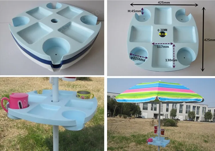 high quality antique portable folding small plastic beach umbrella round table with adjustable legs