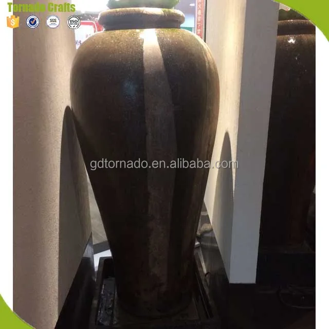 Classic Chinese Hotel Club restaurant decoration water landscape vase large courtyard ornaments soft decoration