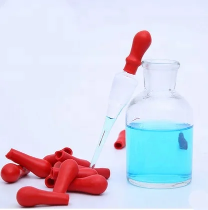 Lab Thick Glass Graduated Dropper Pipettes with Rubber Caps