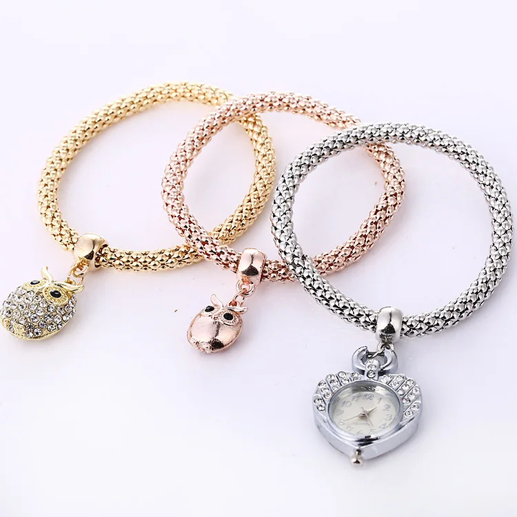 
2019 Fashion New Hot Ladies Alloy Bracelet Watch New Notes Owl Watches New Times Quartz Ladies Watch 