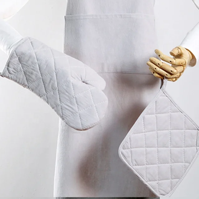 Custom Cow Heat Resist Kitchen Cute Pink Double Oven Mitt