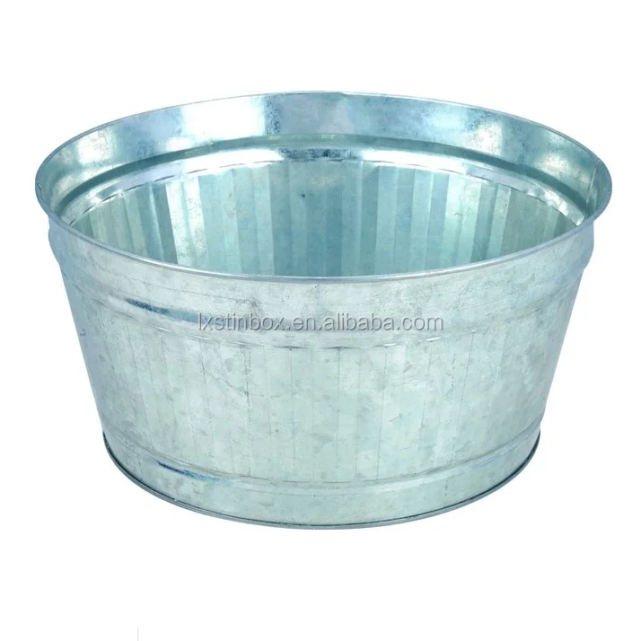 OEM wholesale 4C printing round metal ice bucket tin bucket pail galvanized metal bucket