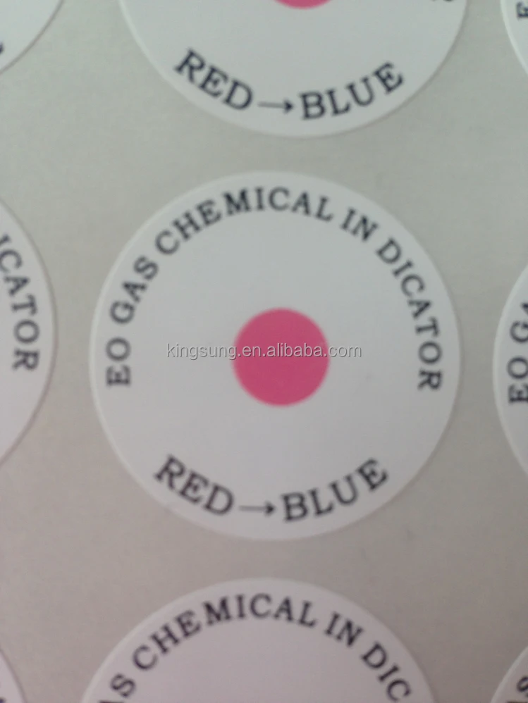 Этикетка-наклейка на газовый индикатор от производителя