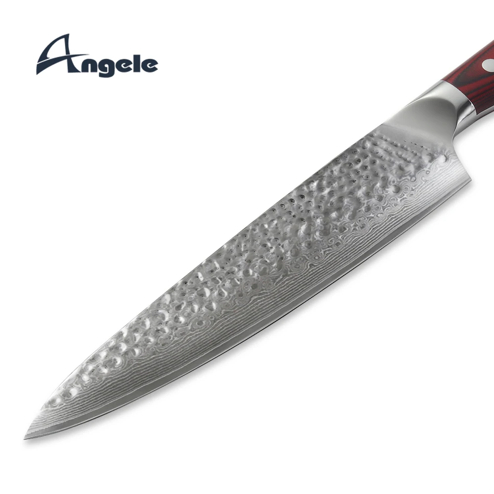 kitchen damascus knife japan chef knives damascus hammer 67 layers blade