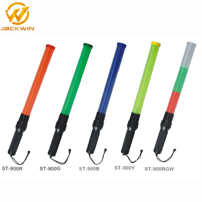 LED Rechargeable Traffic Safety Baton Police Torch Light Traffic Control Safety Light Sticks