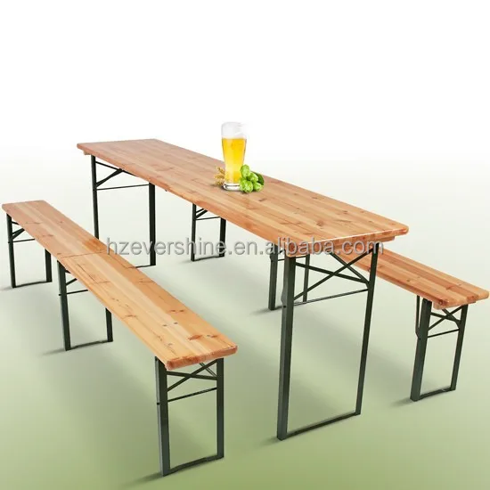 220cm Wooden Beer Table Set