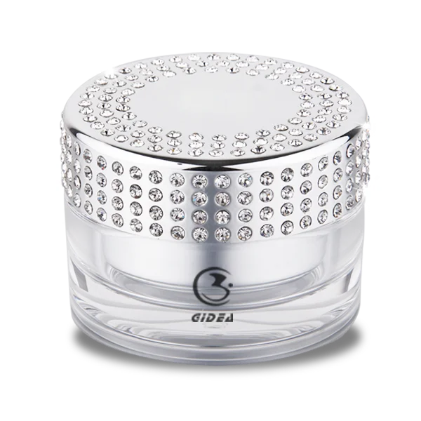 100g Silver Plastic Diamonds Cosmetic Cream Jar