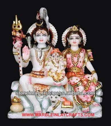 Marble Shiv Parvati Statues