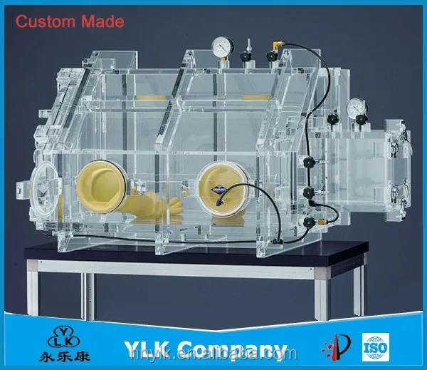 Lab Bench top Transparent Glove Box Used for Preparing Nano-Materials/Organic Synthesis