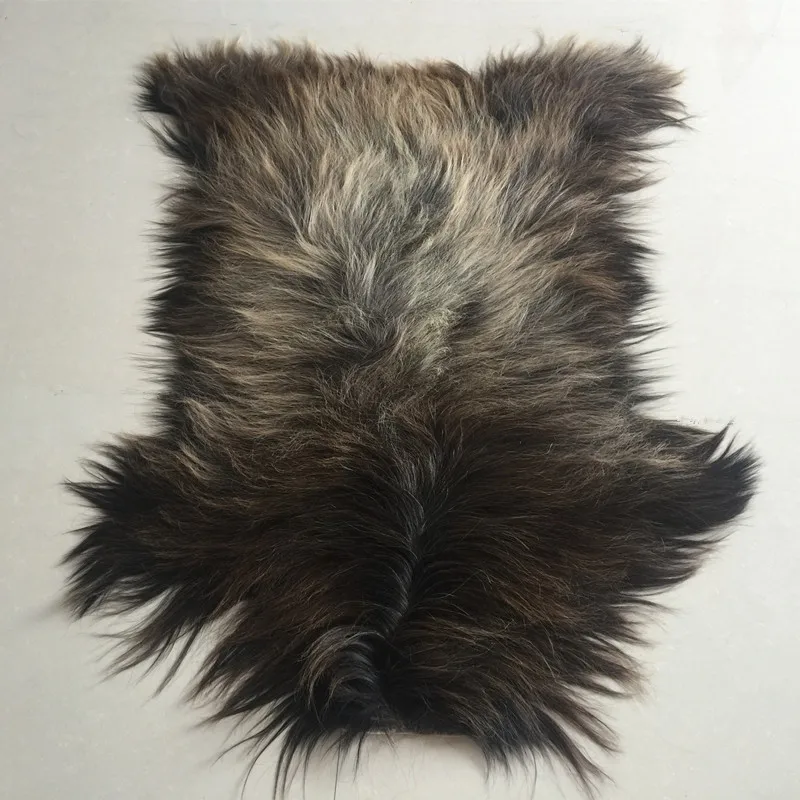 100% natural color goat skin goat fur rug made in china