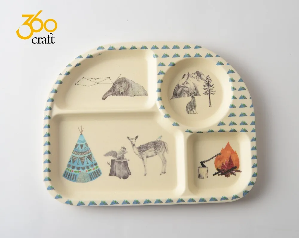 High productivity customer design bamboo cup/dishes/plate dinnerset for kids