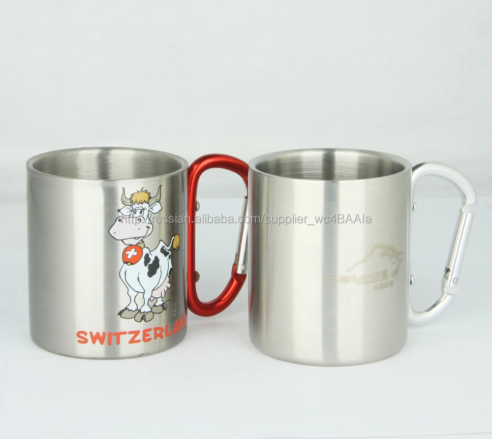 Из нержавеющей стали кубок с держателем карабин ручка