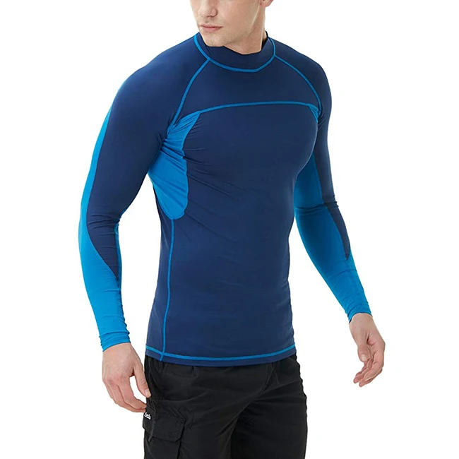 Китай, индивидуальный дизайн, защита от УФ-лучей, мужские шкуры, с длинным рукавом, сыпь для серфинга