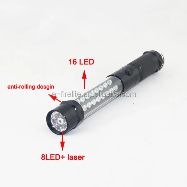 
16+8+1 led magnetic working laser flashlight 