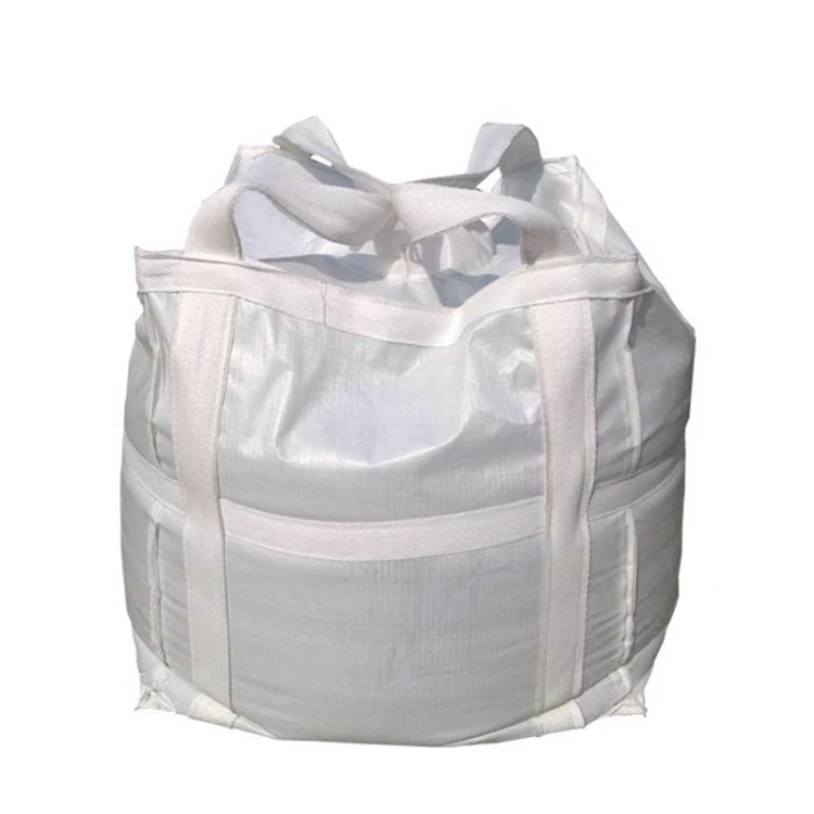 Big size large 1 ton 2000kg jumbo bag FIBC flexible container manufacturers with discharge bottom spout top middle belt