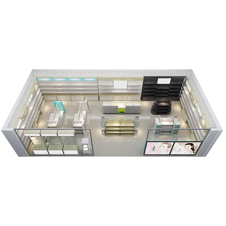 Изготовленный на заказ магазин косметики Крытый косметический барный