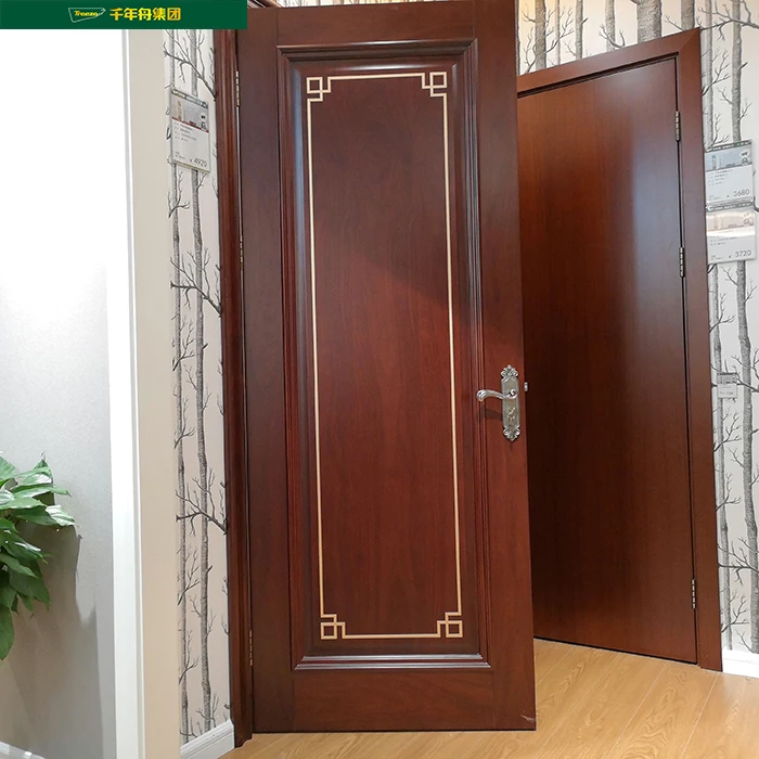 Premium Custom Home Furniture MDF Board Interior Wooden Door with Groove Design for Residential Houses  Bedrooms Living Room