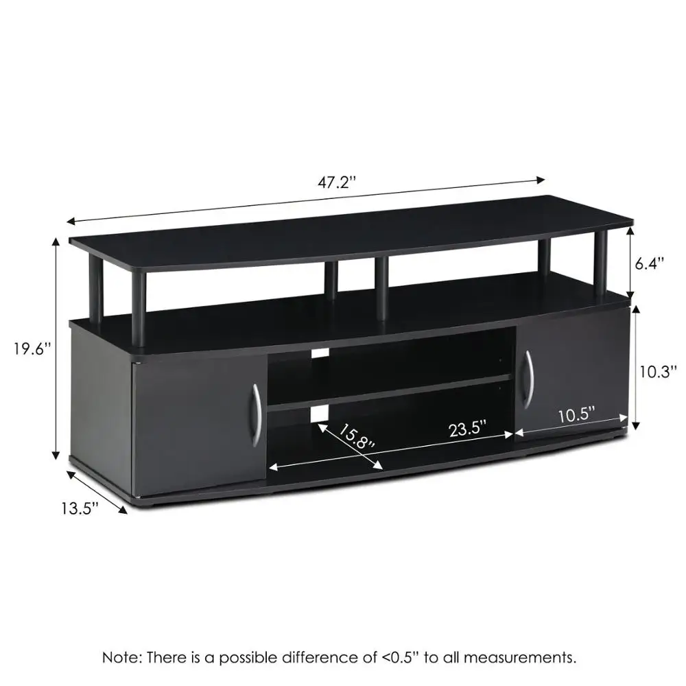 Modern Large Entertainment Center Hold up to Living Room Wooden TV Stand