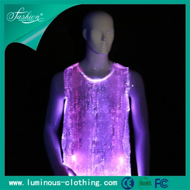 Творческий оптоволоконный одежда световой человек карнавальный костюм