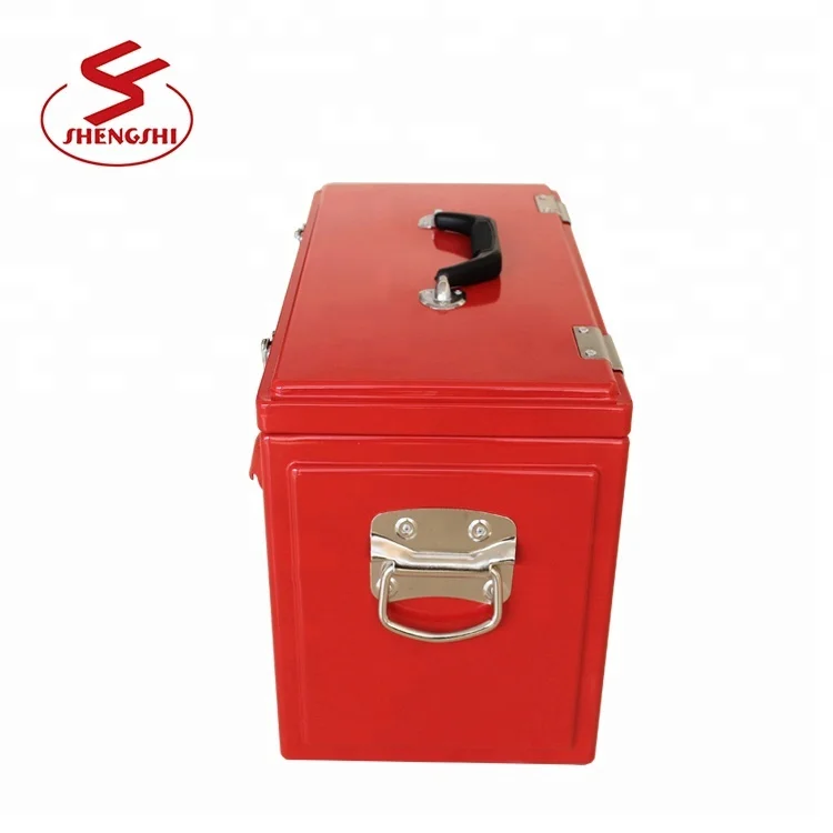 Metal Yellow Drink Storage Cola Ice Box Retro Cooler Tool Box Cooler