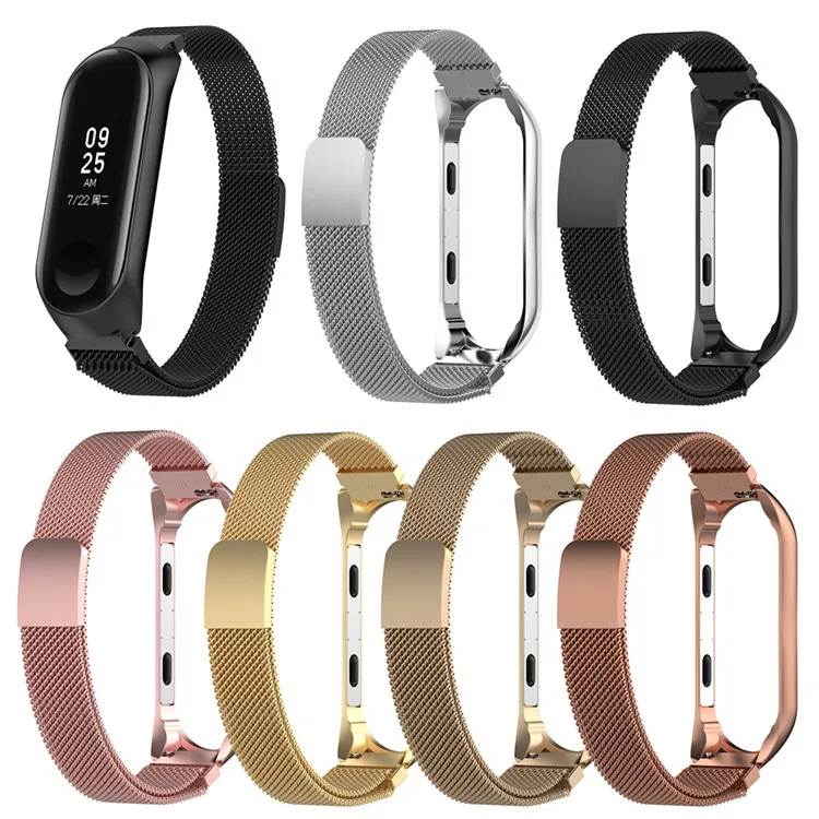 Metal mi band replacement Watchband Wristband Smart Watch Wrist Strap Bracelet for Xiaomi Xiomi Xiao Mi Band Miband 3 band 3