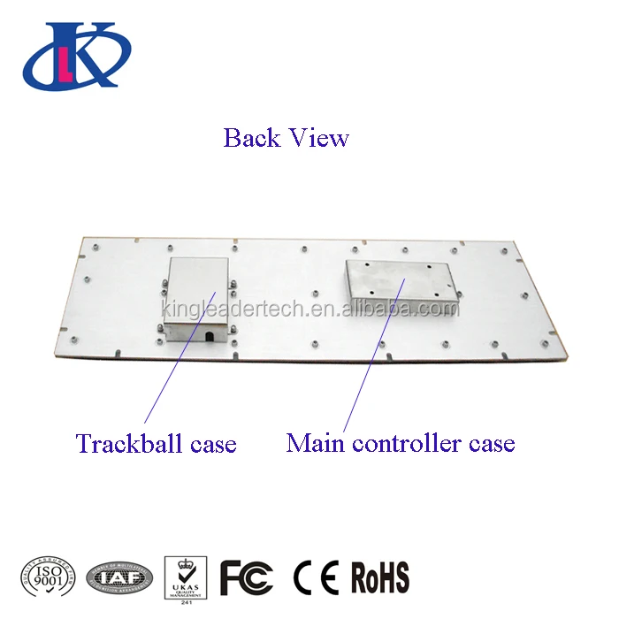 anti-vandalism black metal keyboard with Function keys and number keypad