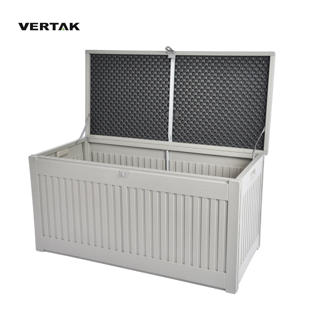 VERTAK 270L indoor and outdoor cushion storage plastic box/garden storage container for seats