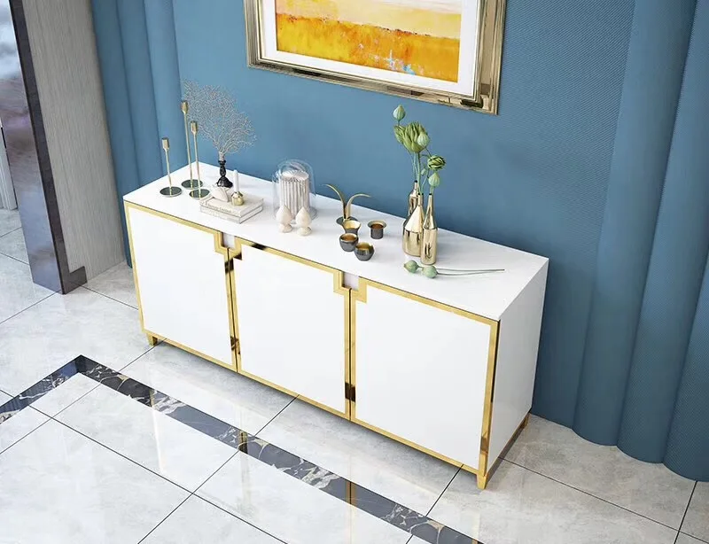 Stainless luxury End Table Home Furniture Italy Design Latest Teapoy Glass Coffee Table with Drawers