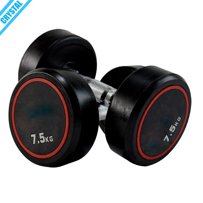 SJ-223-3 Factory directly sale fitness gym equipment round rubber dumbbells weight set